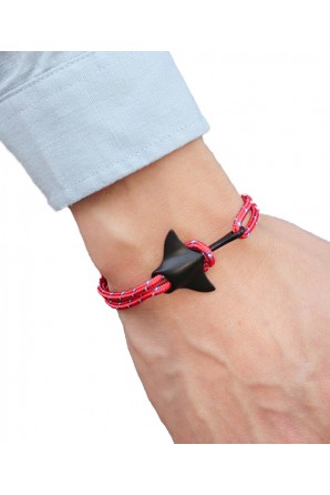 Bracelet marin raie manta avec cordon Paracord fin